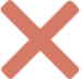Red X icon.